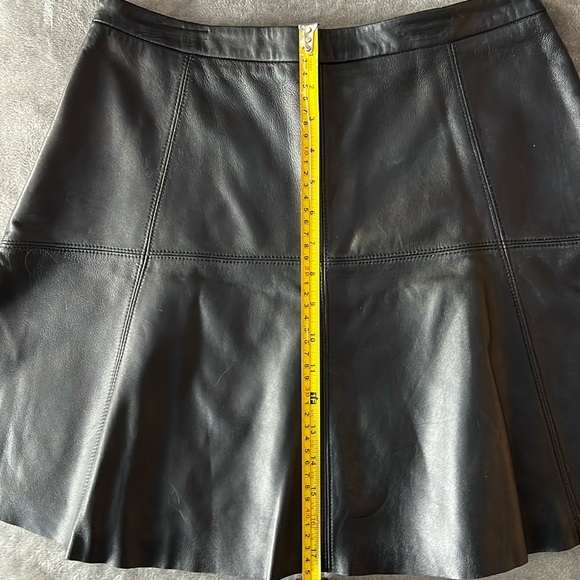 Rebecca Minkoff Ibiza Black Leather Skirt SZ 8 - Picture 6 of 9